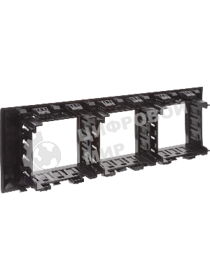 Рамка-суппорт 6мод. Avanti для In-liner Front черный ДКС 4402916