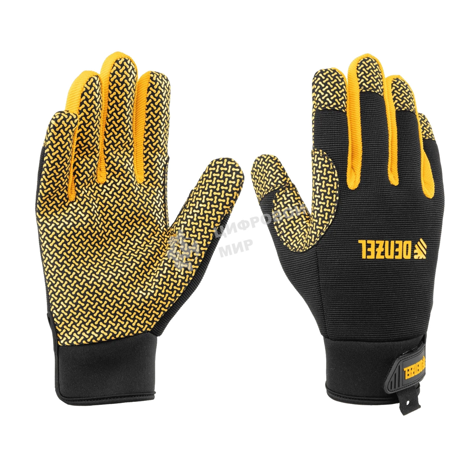 Перчатки универсальные Denzel силиконовое нанесение, размер 9