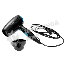 Фен Starwind SHD 7066 черный/синий, 1600 Вт, компактный, ионизация