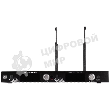 Радиосистема ITC T-521US UHF двухканальная радиосистема с двумя головными микрофонами, LCD дисплей, частотный диапазон 470-510 MHz.