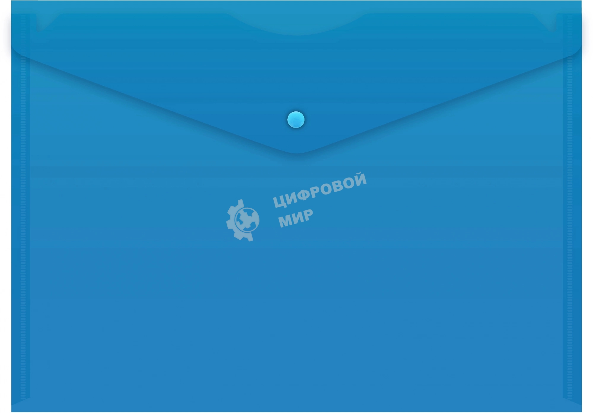 Конверт на кнопке Silwerhof Eco A4, пластик, 0.12мм, синий