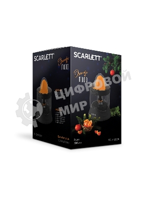 Соковыжималка Scarlett SC-JE50C09 черный/оранжевый, цитрусовая, 25 Вт, 700 мл, механическое