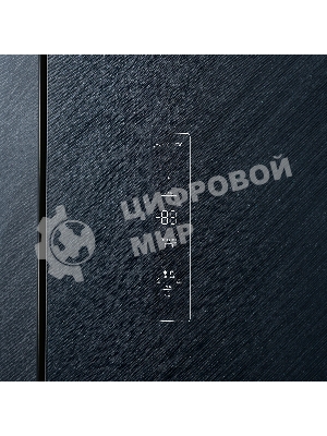 Холодильник Бирюса CD 496 TBG текстурированное черное стекло трехкамерный 334/162л морозилка снизу, NoFrost, Side by Side