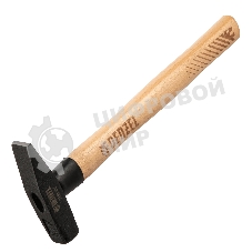 Молоток слесарный Denzel 300 г, кованый квадратный боек, буковая рукоятка