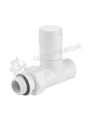 Набор дизайн-вентилей Royal Thermo PIANO, прямой (белый) 1/2