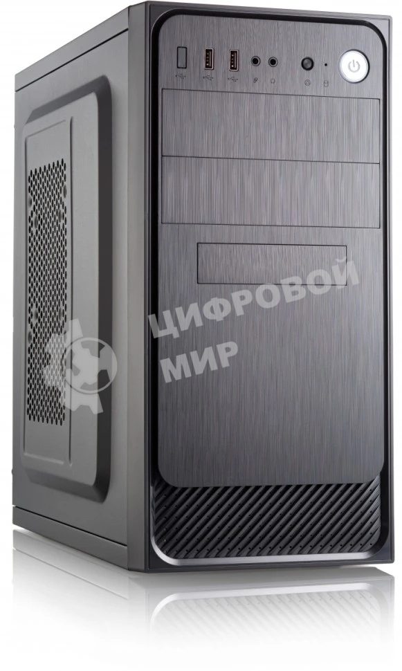 Компьютерный корпус с блоком питания 450Вт. Сase Forza mATX, 450W, 2xUSB 3.0, Black, w/o FAN, 12 см fan PSU, power cord