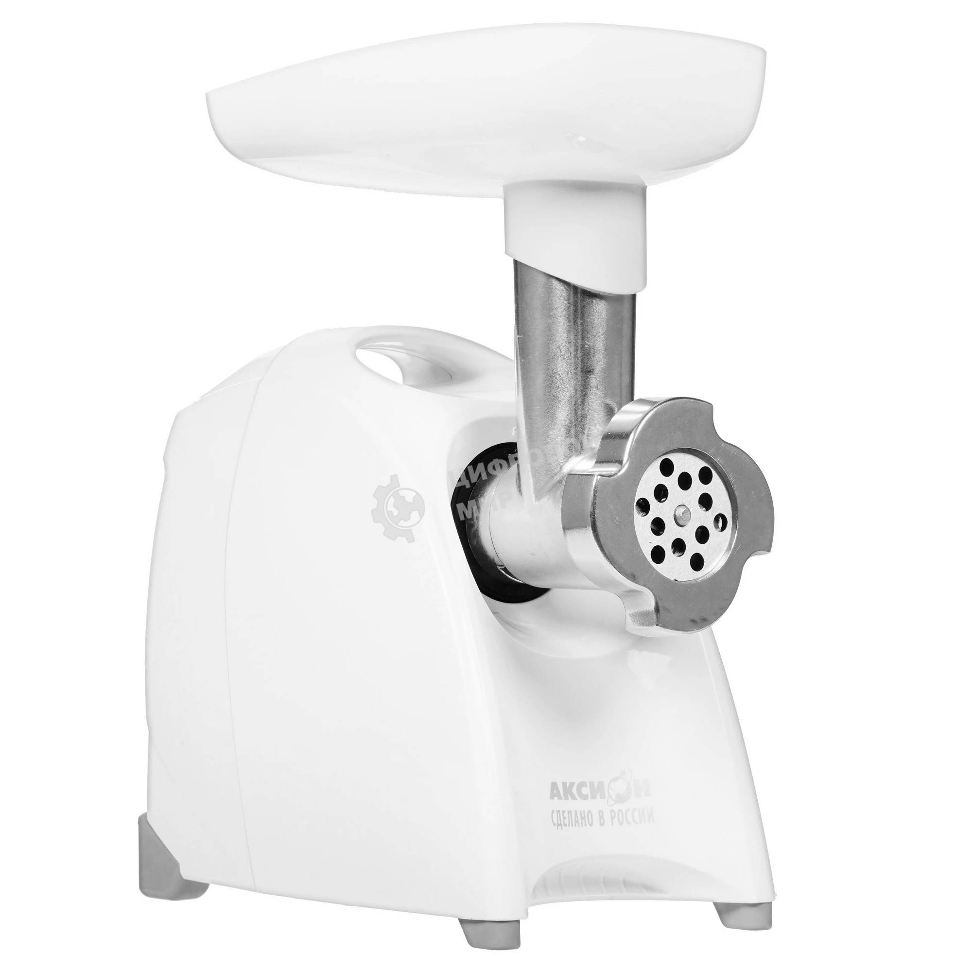 Мясорубка электрическая Аксион М41.02 белый, 1700 Вт, 2.0 кг/мин, реверс, защита от перегрузки, насадки - 8