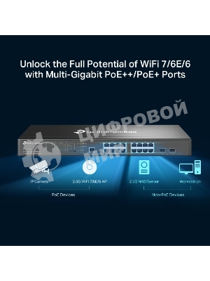 Коммутатор TP-Link SG3218XP-M2 (L2+) 16x2.5Гбит/с 2xКомбо(10Gbase-T/SFP+) 2SFP+ 8PoE+ 240W управляемый