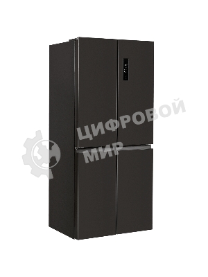 Холодильник Maunfeld MFF183NFSBE черная нержавеющая сталь трехкамерный инвертор 405л морозилка снизу