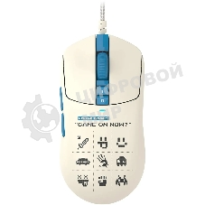 Мышь проводная A4Tech Bloody W72 Ultra Pixels Blue рисунок/бежевый/голубой, 20000 dpi, USB, кнопки - 7