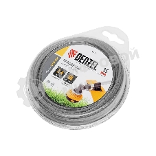 Леска для триммера Denzel двухкомпонентная зубчатый квадрат, 2,4мм х 15м, блистер EXTRA CORD
