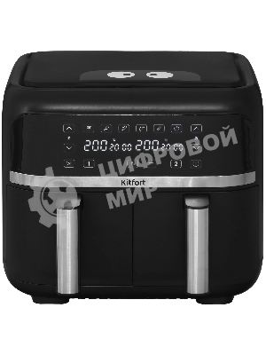 Аэрогриль Kitfort КТ-2248 черный, 2850 Вт, 7.6 л, сенсор, 6 программ