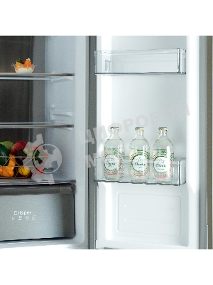 Холодильник Бирюса CD 496 TBG текстурированное черное стекло трехкамерный 334/162л морозилка снизу, NoFrost, Side by Side