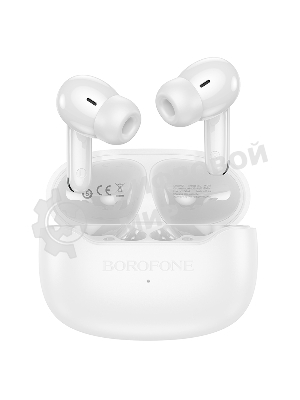 Наушники TWS BOROFONE FQ1 белый, внутриканальные, Bluetooth, сенсорное управление, до 4 ч