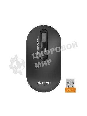 Мышь беспроводная A4Tech Fstyler FG20 серый, 2000 dpi, радиоканал, USB, кнопки - 4