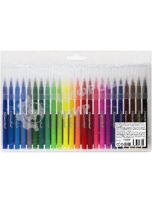 Фломастеры Silwerhof Color 9мм 145мм, круглый корпус, пулевидный пишущий наконечник, вентилируемый колпачок, 24 цвета, пакет с европодвесом