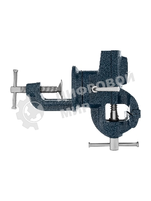Тиски Сибртех слесарные настольные поворотные ширина рабочихгубок 65мм наковальня