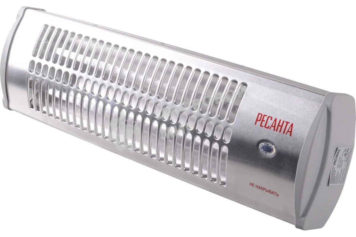 Обогреватель инфракрасный Ресанта ИКО-1200Л, серый, кварцевый, 1200 Вт, 20 м2, термостат (67/5/15)