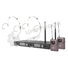 Радиосистема ITC T-521US UHF двухканальная радиосистема с двумя головными микрофонами, LCD дисплей, частотный диапазон 470-510 MHz.