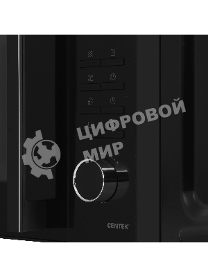 Микроволновая печь Centek CT-1563 черный, 23 л, 800 Вт, переключатели - кнопки, поворотный механизм