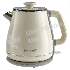 Чайник электрический Delta LUX DE-1019 (1,8 л, металл/пластик) белый