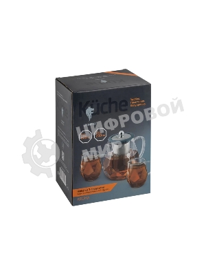 Чайник заварочный LEONORD AROMA, 820 мл из боросиликатного стекла, корпус с гранями (106791)