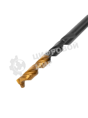 Сверло по металлу Denzel 3,5 мм, HSS-Tin, Golden Tip, 10 шт.