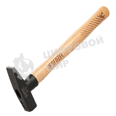 Молоток слесарный Denzel 200 г, кованый квадратный боек, буковая рукоятка