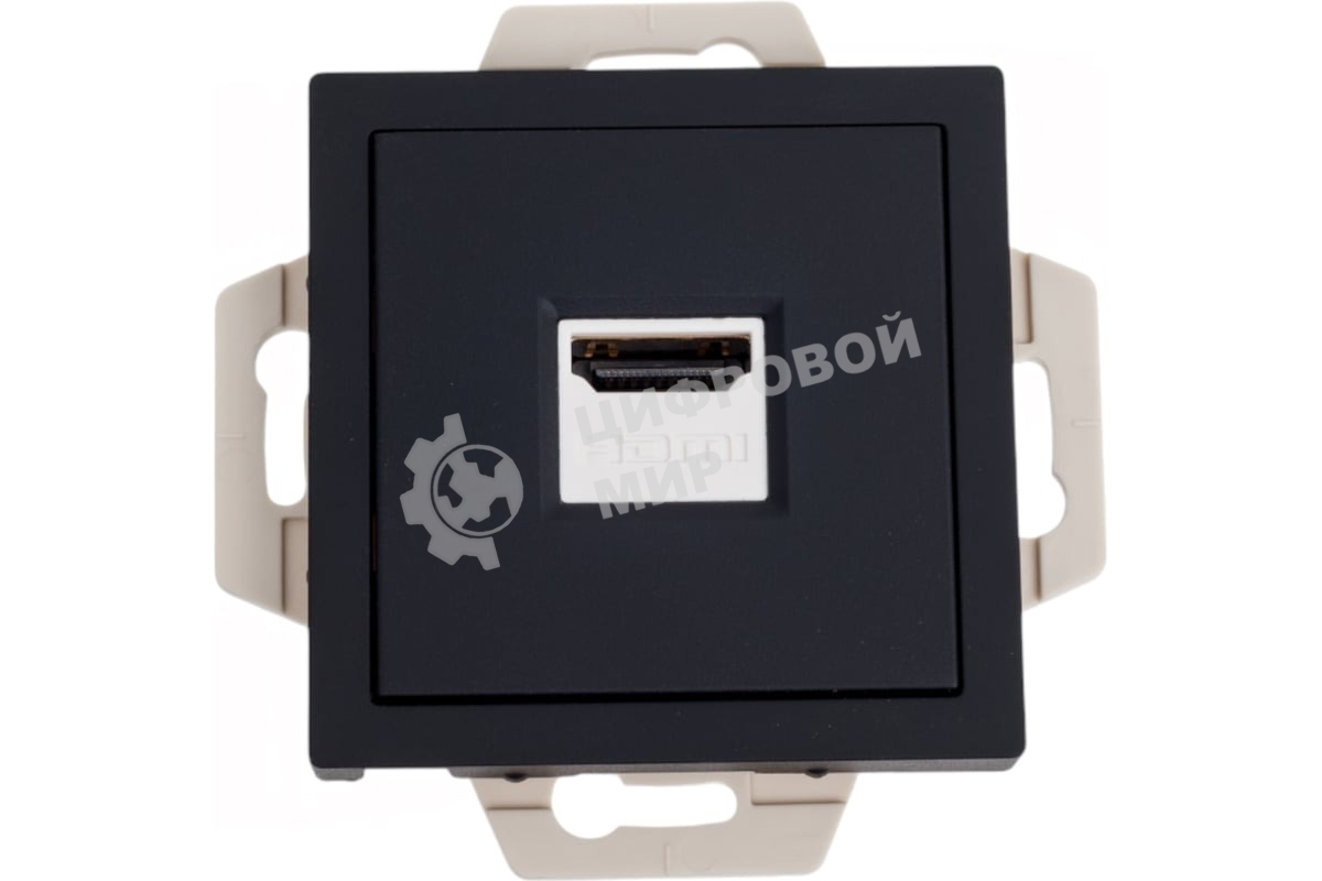 Розетка HDMI, механизм, карбон AtlasDesign