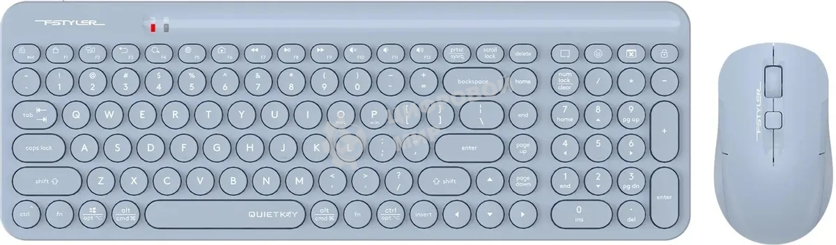 Комплект клавиатура+мышь A4Tech FStyler FG3300 Air2 беспроводной, USB, 2000 DPI, синий