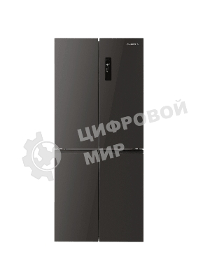 Холодильник Maunfeld MFF183NFSBE черная нержавеющая сталь трехкамерный инвертор 405л морозилка снизу