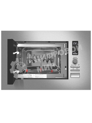 Микроволновая печь встраиваемая Maunfeld JBMO820GS01 нержавеющая сталь, 20 л, 1080 Вт, переключатели - поворотный механизм/кнопки