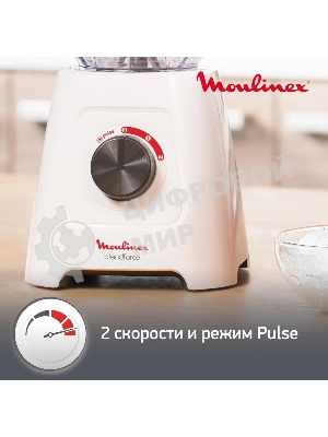 Блендер стационарный Moulinex LM420110 400 Вт, белый