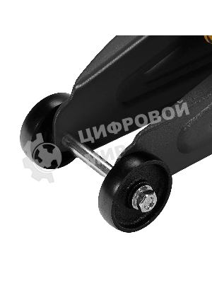 Домкрат гидравлический подкатной с фиксатором Denzel 2 т, 130-330 мм, в кейсе