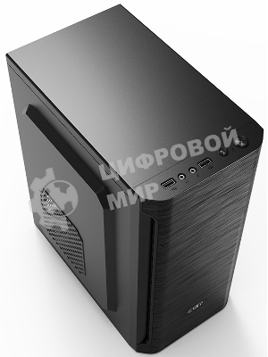 Компьютерный корпус CBR mATX Minitower MX10, c БП PSU-ATX450-08EC (450W/80мм), 2*USB 2.0, HD Audio+Mic, черный