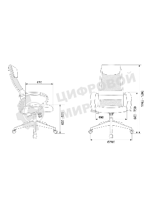 Кресло Бюрократ CH-607BS черный, сетка