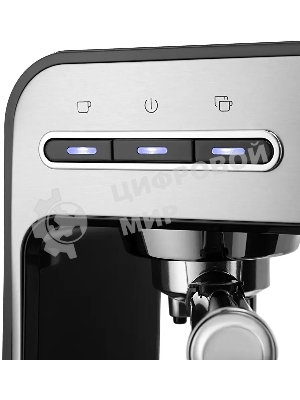 Кофеварка рожковая Kitfort КТ-7515 серебристый, исп. кофе - молотый, 1 л, 1450 Вт, 15 бар