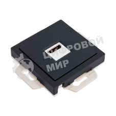 Розетка HDMI, механизм, карбон AtlasDesign