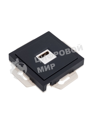 Розетка HDMI, механизм, карбон AtlasDesign