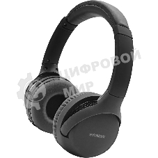 Беспроводные/проводные наушники Hyundai H-HP101 черный, накладные, Bluetooth + проводной, до 7 ч