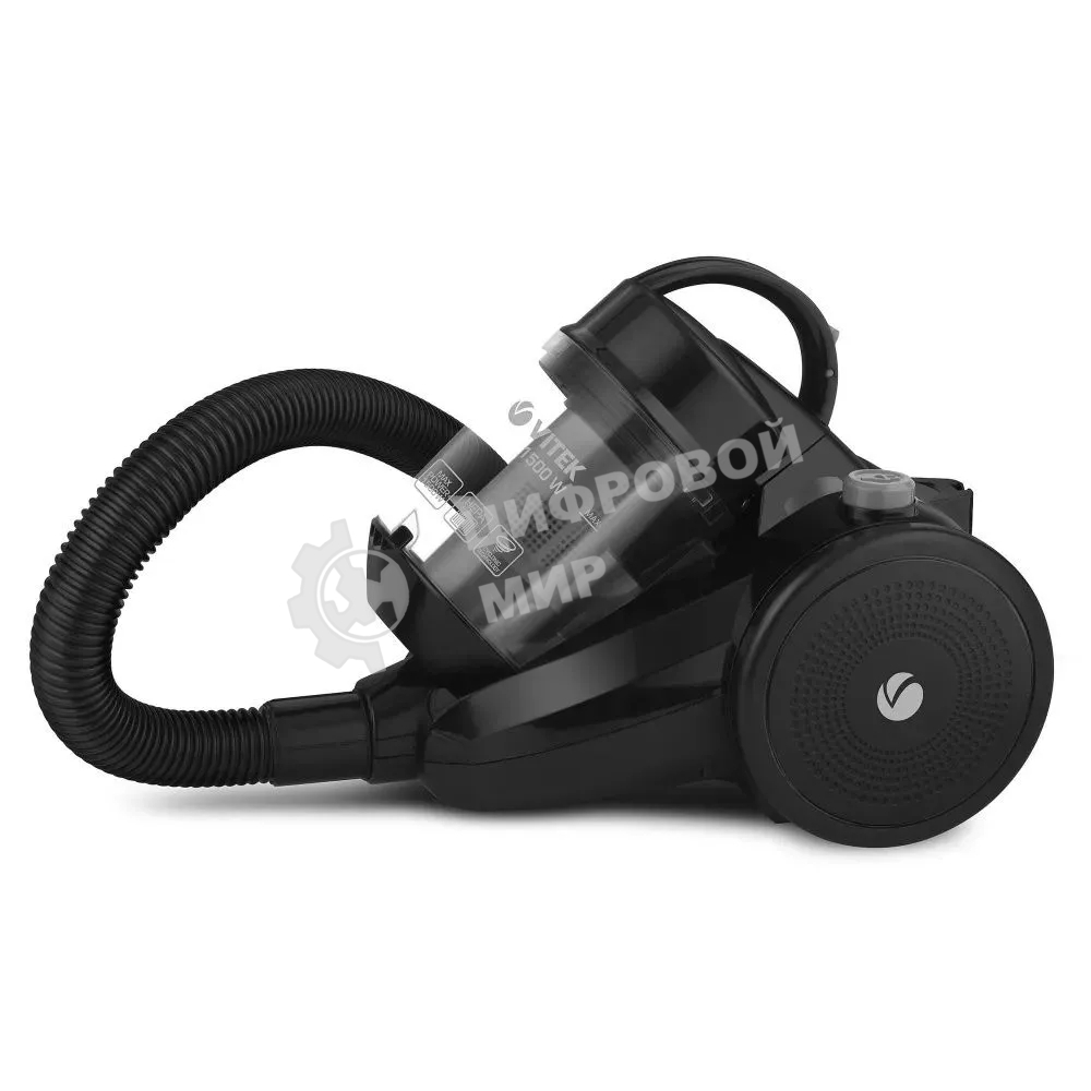 Пылесос Vitek Midnight VT-1839 (MC) черный, 200/1200 Вт, уборка сухая, пылесборник контейнер 1.5 л
