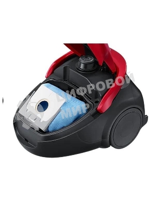 Пылесос Samsung VC20M253AWR красный, 460/2000 Вт, уборка сухая, пылесборник мешок, 2.5 л