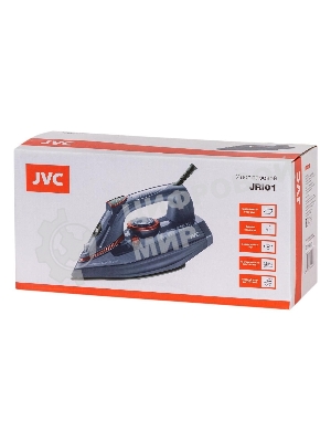 Утюг JVC JRI01 синий, 2400 Вт, 20 г/мин, 120 г/мин, 300 мл
