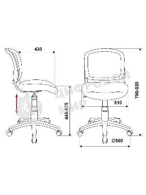 Кресло Бюрократ CH-W296NX/26-24 белый, сетка, 120 кг