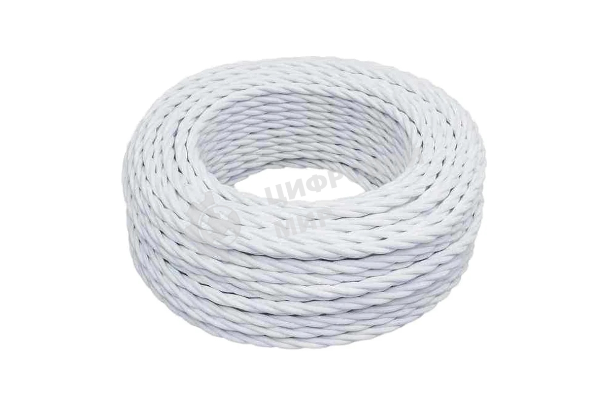 Провод ретро 3х2.5 мат. бел. (уп.50м) Bironi B1-435-71-50