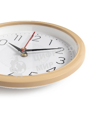 Часы настенные аналоговые Бюрократ WALLC-R83P D22 см белый/бежевый