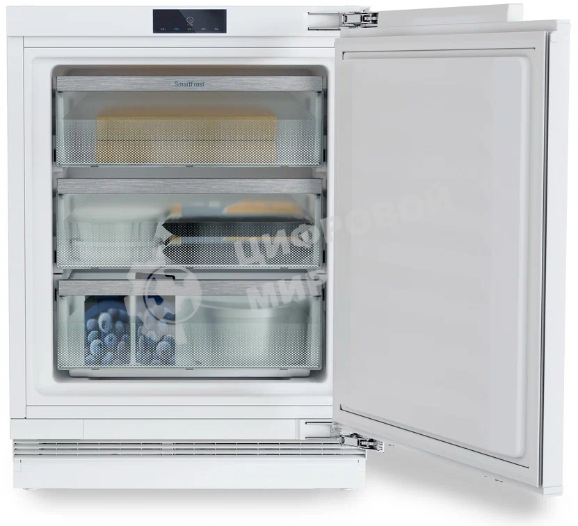 Встраиваемая морозильная камера Liebherr Pure, высота 82-88 см, door-on-door, SmartFrost, сенсорная электроника за дверью.