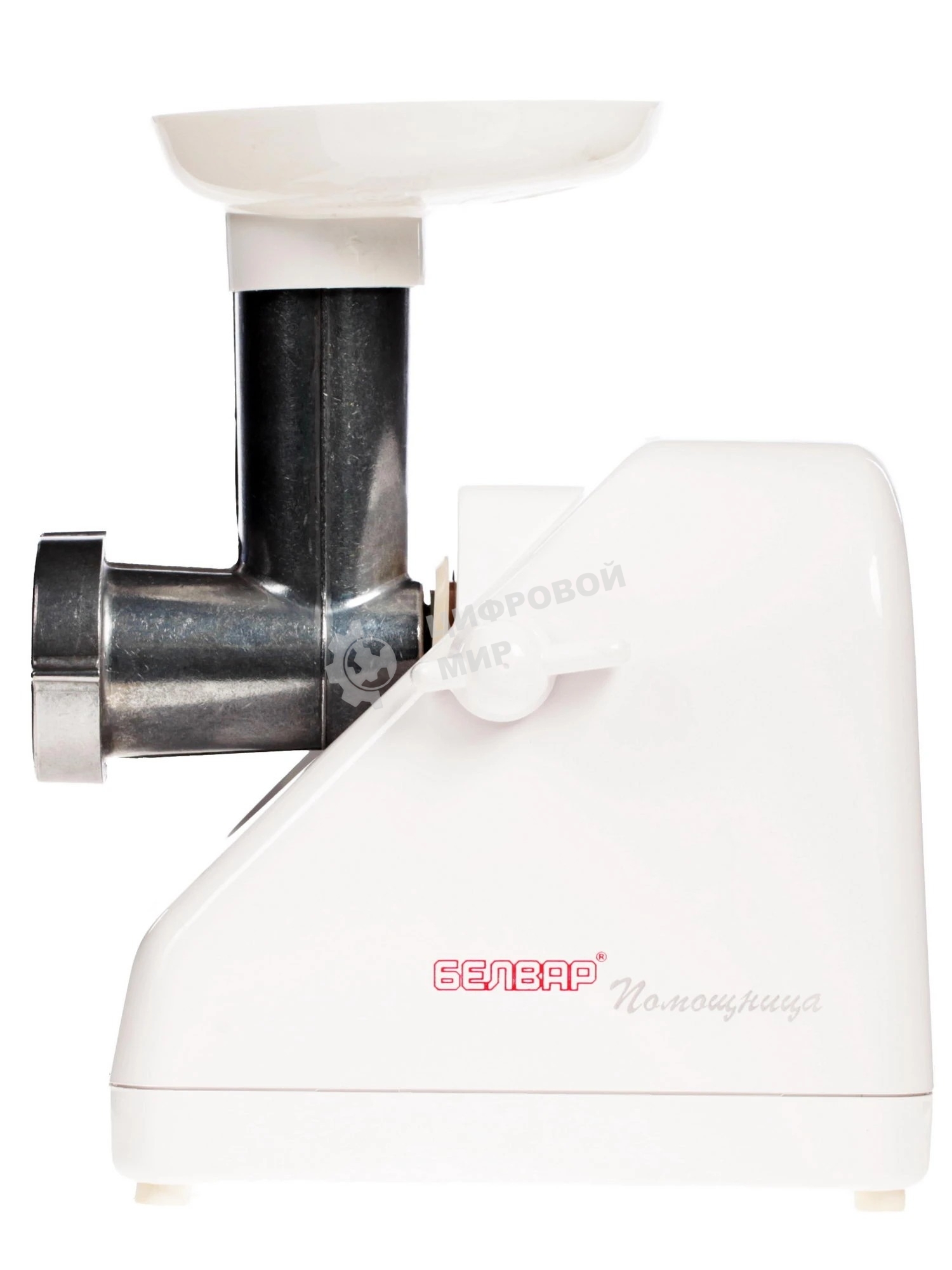 Мясорубка электрическая Белвар Помощница КЭМ-36/220-4-32 белый, 1000 Вт, 0.6 кг/мин, реверс, насадки - 6