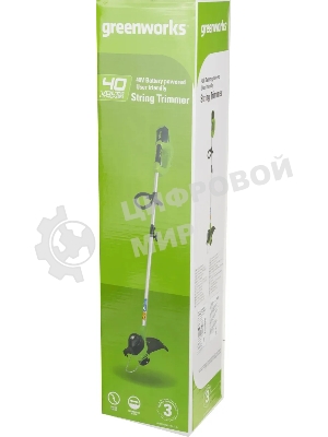 Триммер аккумуляторный GREENWORKS 2101507 40В 7500об/мин Флески 1.6мм ширина реза 330мм