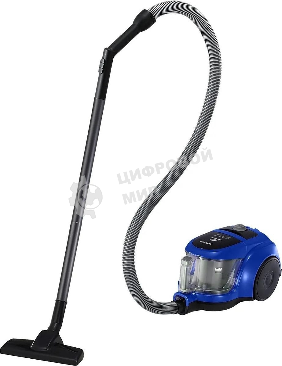 Пылесос Samsung VCC4520S36 синий/черный, 350/1600 Вт, уборка сухая, пылесборник контейнер 1.3 л